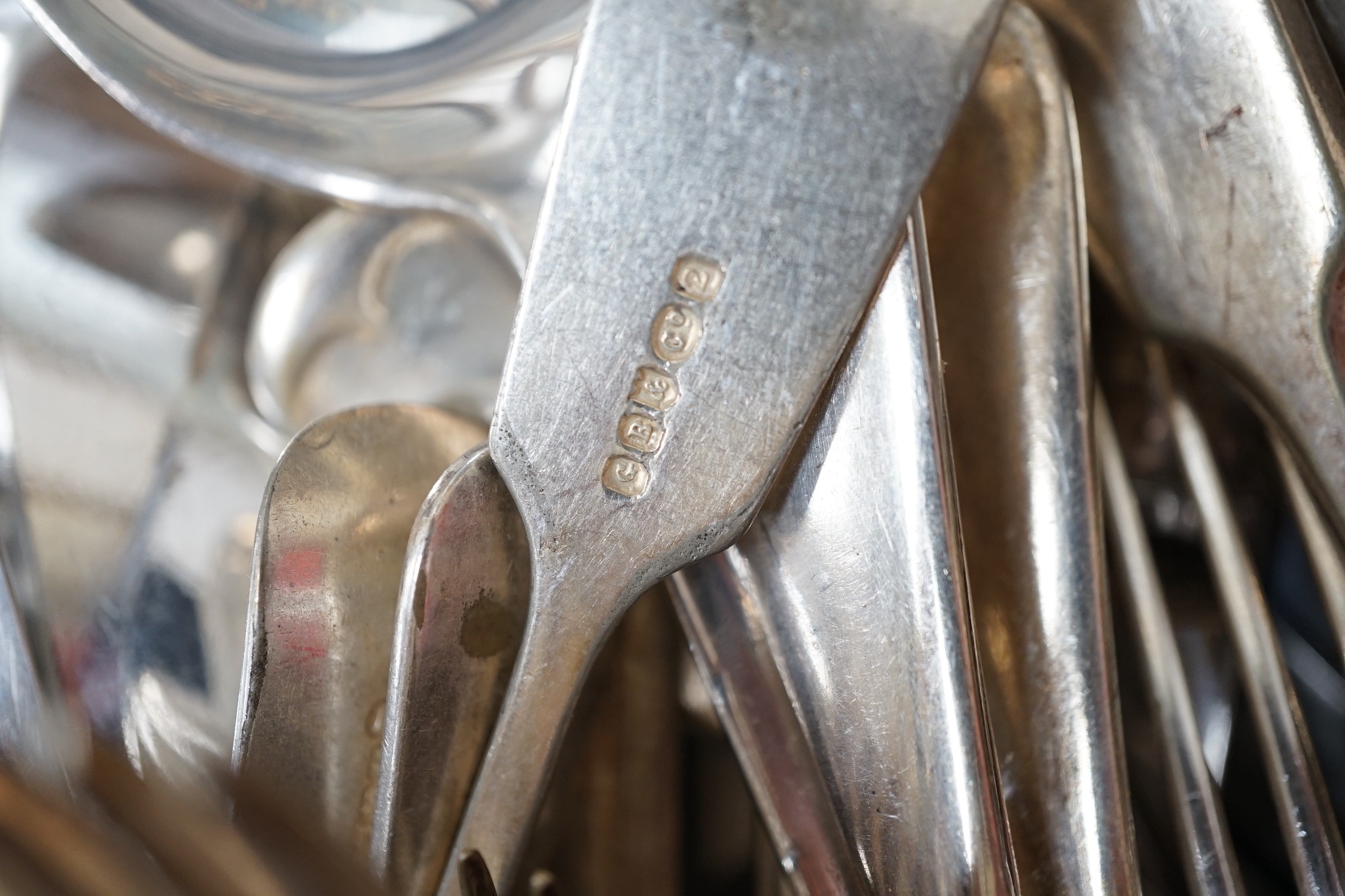 A quantity of silver plated flatware